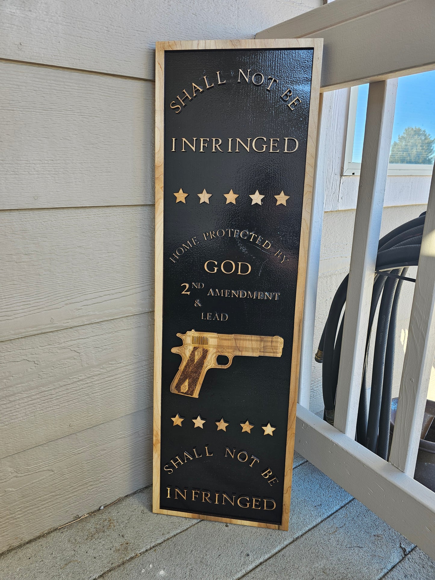 36" x 11" 2nd Amendment porch sign