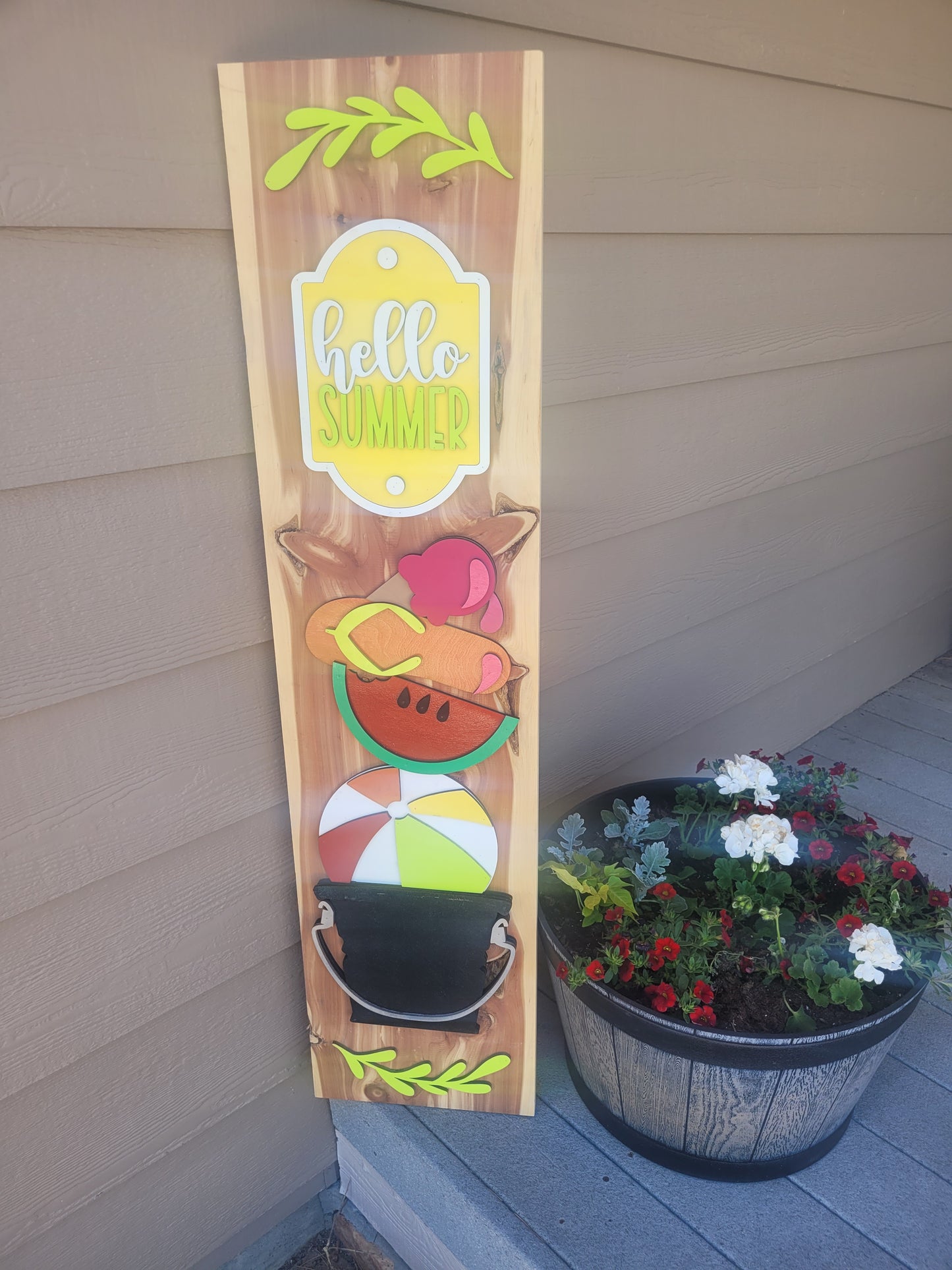 4ft porch sign Hello Summer