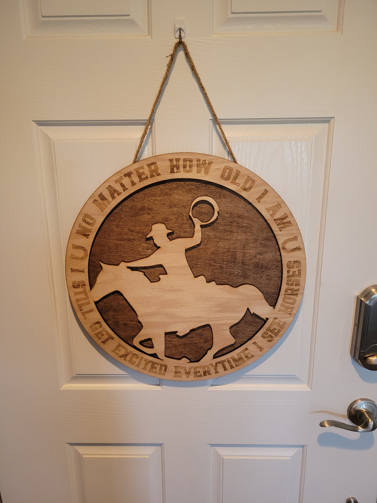 Cowboy round door hanger