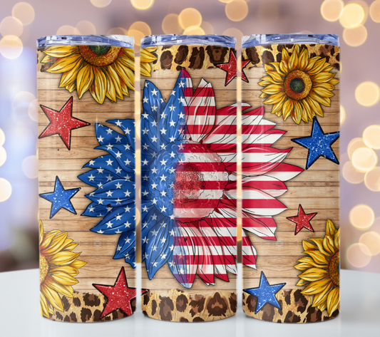 American flag sunflower