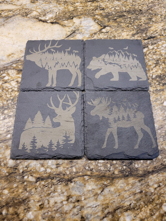 Slate coasters - 4 to a pack